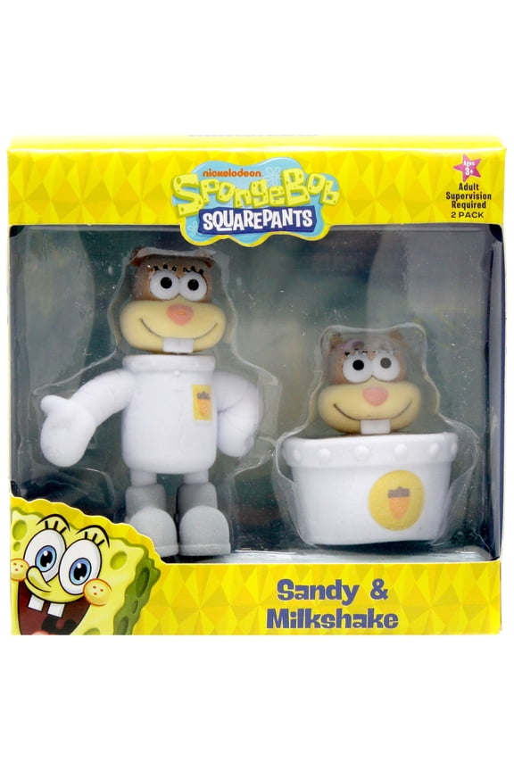 Spongebob Squarepants Sandy & Milkshake Mini Figure 2-Pack [Flocked]