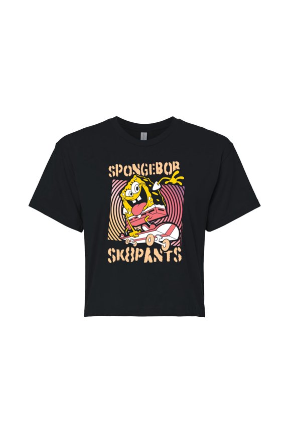 - Sk8Pants - Juniors Cropped Graphic T-Shirt