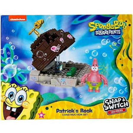 Spongebob Squarepants Snap & Switch Patrick's Rock Construction Set