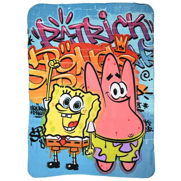 Spongebob Squarepants Soft Throw Blanket 45" x 60" Patrick Starfish