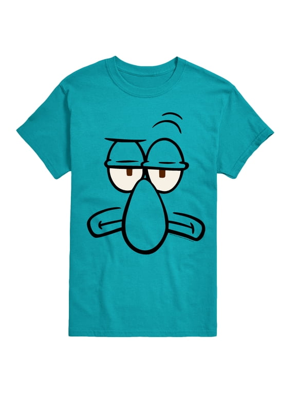 - Squidward Face Costume- Men's Short Sleeve Graphic T-Shirt Short Sleeve Graphic T-Shirt