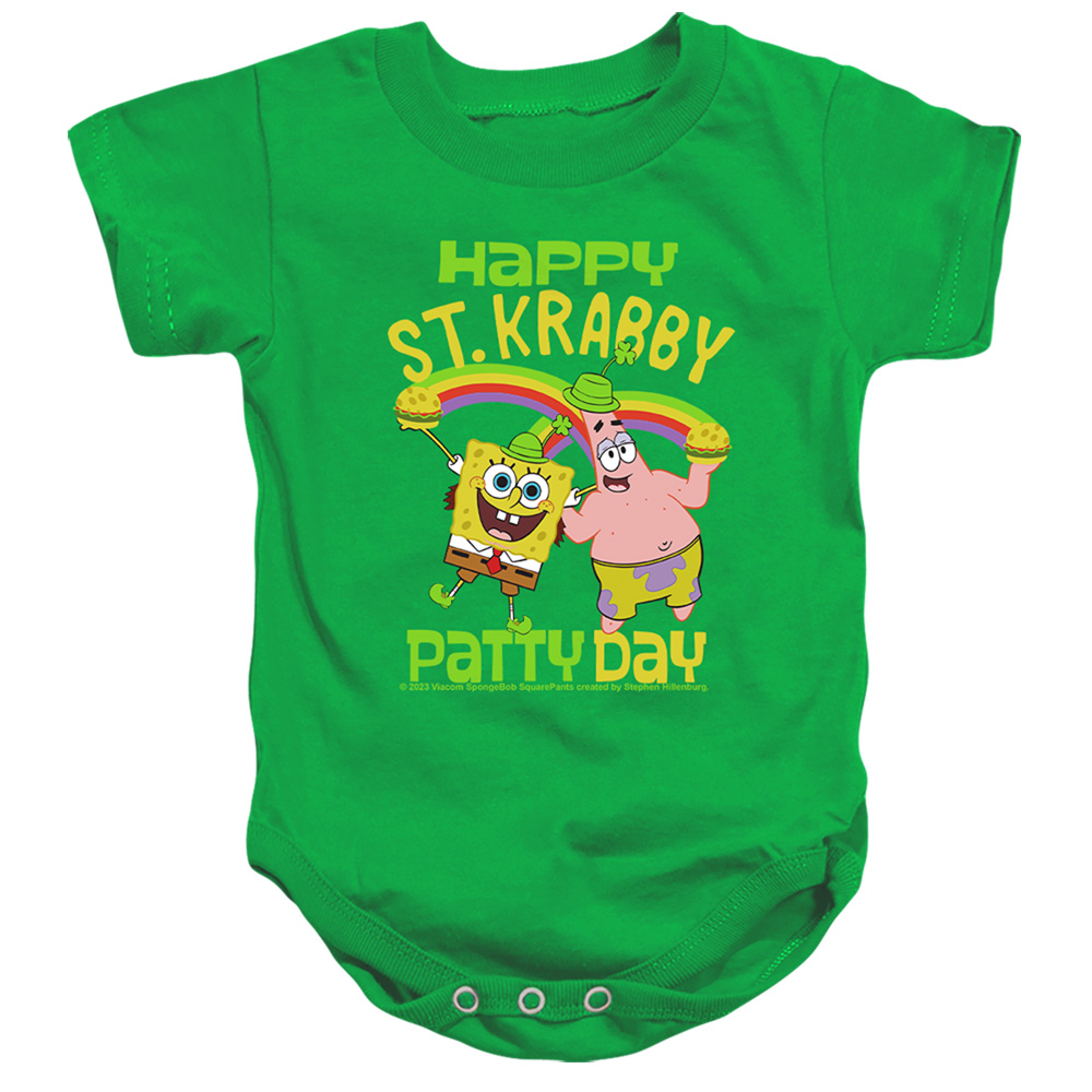 Traje de bebé unisex de Bob Esponja para el Día de San Patricio y Día de la Krabby Patty, talla 24 meses, verde Kelly