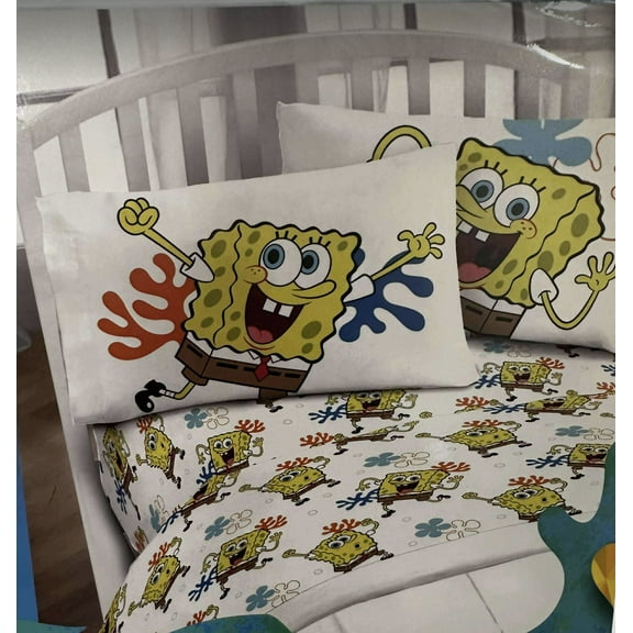 Spongebob Squarepants Twin Size Sheet Set 3 Pieces Kids Set