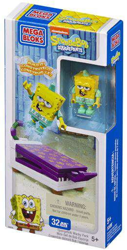 Spongebob Squarepants Wacky Packs SpongeBob Wacky Pack Set Mega Bloks 94628