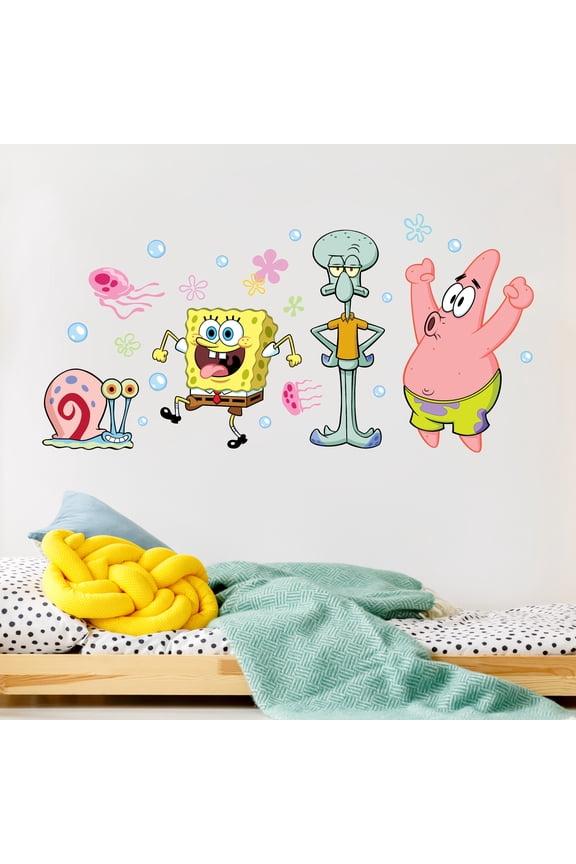 Spongebob Squarepants Wall Decals - Patrick Star, Squidward, Gary Vinyl Wall Sticker Bedroom Decorations Peel and Stick Room Decor