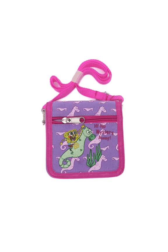 Spongebob Squarepants Wallet with Strap Purple Seahorse