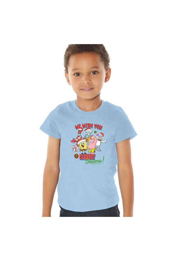 We Wish You A Krabby Christmas! Kids T Shirt for Youth Toddler Boys and Girls