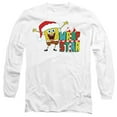 thumbnail image 1 of Spongebob Squarepants Wrap Star At Christmas Unisex Adult Long-Sleeve T Shirt, 1 of 2
