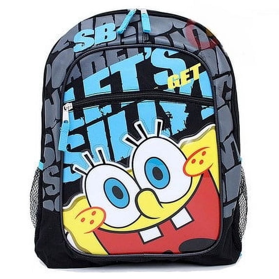 Spongebob Squarepants by Global Design Concepts Unisex Adjustable Shoulder Straps Let's Get Silly School Bagpack