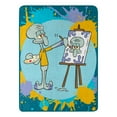 thumbnail image 1 of Spongebob Squidward Art Kids Micro Raschel Throw Blanket, 1 of 1