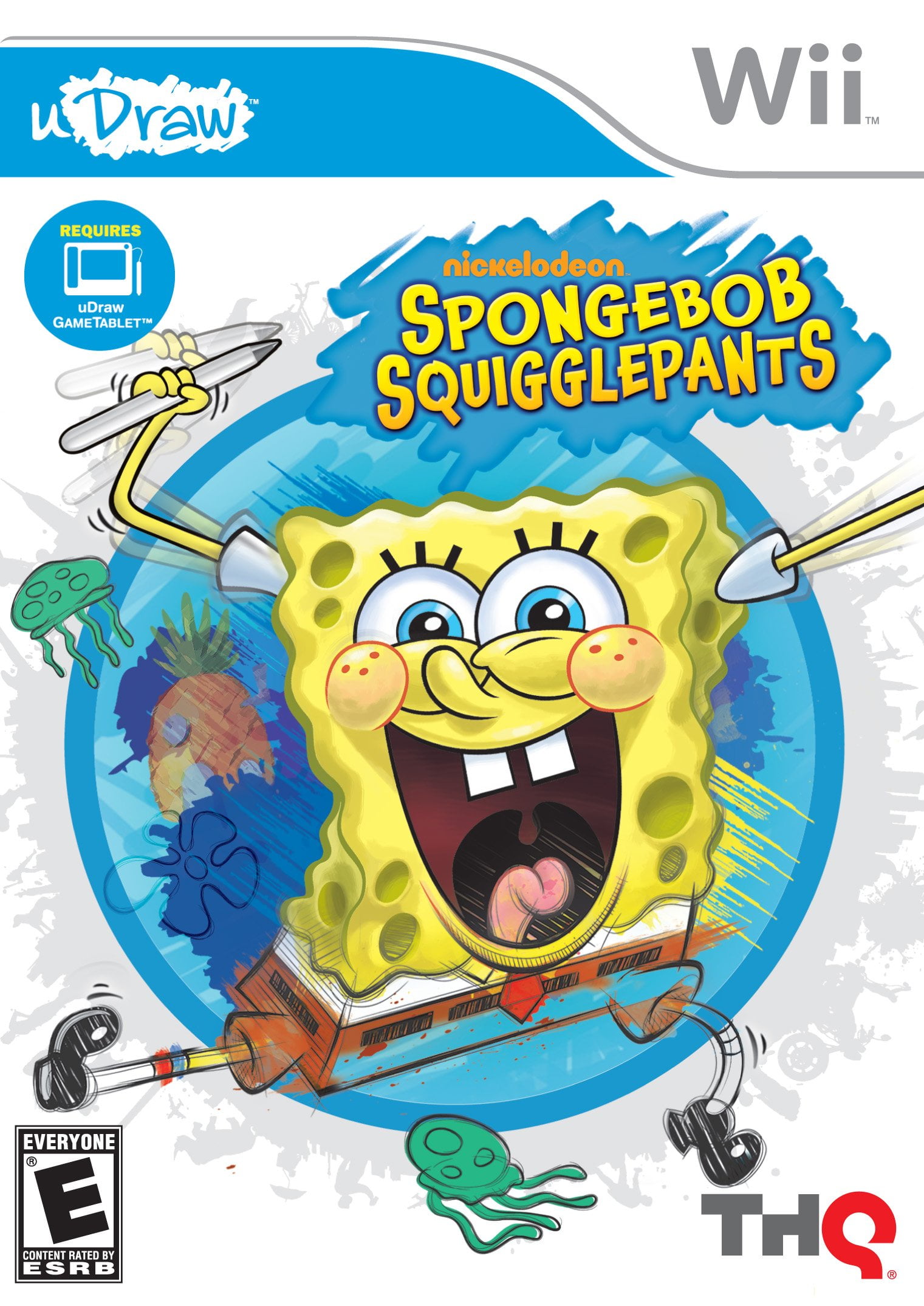 Spongebob Squigglepants Udraw Nintendo Wii The Ultimate Drawing Adventure for Spongebob Fans