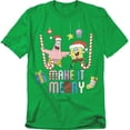thumbnail image 1 of Spongebob T-Shirt Christmas, Make It Merry With Patrick Unisex Graphic Tee For Men & Women, 1 of 7