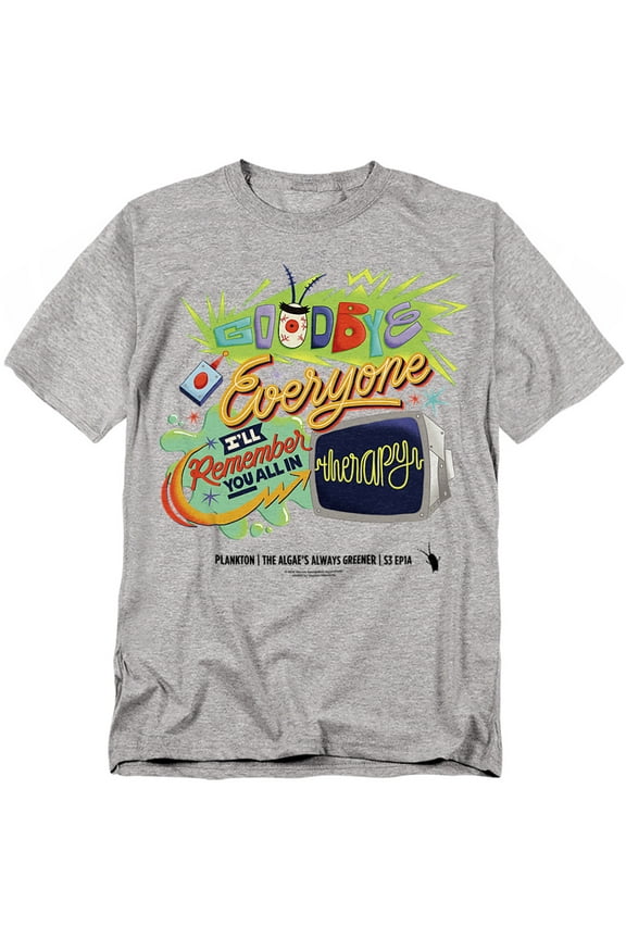 Spongebob T-Shirt Plankton Therapy Unisex Graphic Tee for Men & Women