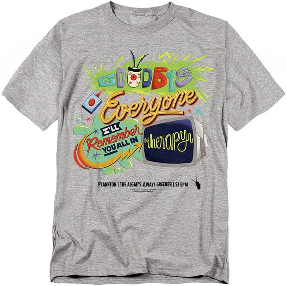 Spongebob T-Shirt Plankton Therapy Unisex Graphic Tee for Men & Women