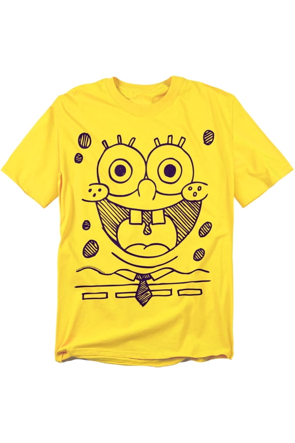 Spongebob T-Shirt Spongebob Felt Pen Grin Unisex Graphic Tee for Men & Women