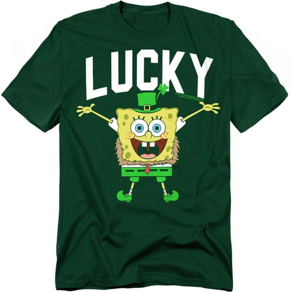 Spongebob T-Shirt Squarepants St Patrick'S Day Lucky Bob Unisex Graphic Tee for Men & Women