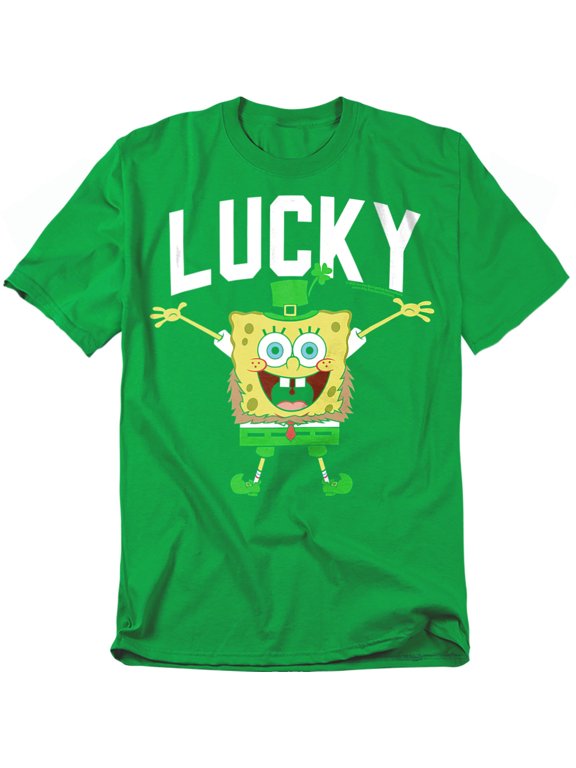 Spongebob T-Shirt St. Patrick'S Day Lucky Bob Unisex Graphic Tee for Men & Women