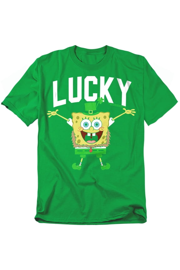 Spongebob T-Shirt St. Patrick'S Day Lucky Bob Unisex Graphic Tee for Men & Women