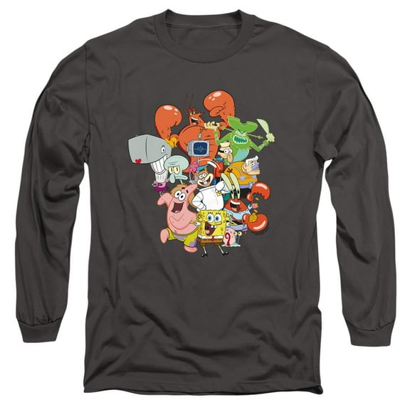 Spongebob The Whole Gang Unisex Adult Long-Sleeve T Shirt