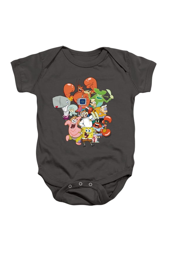 Spongebob The Whole Gang Unisex Infant Snap Suit for Baby