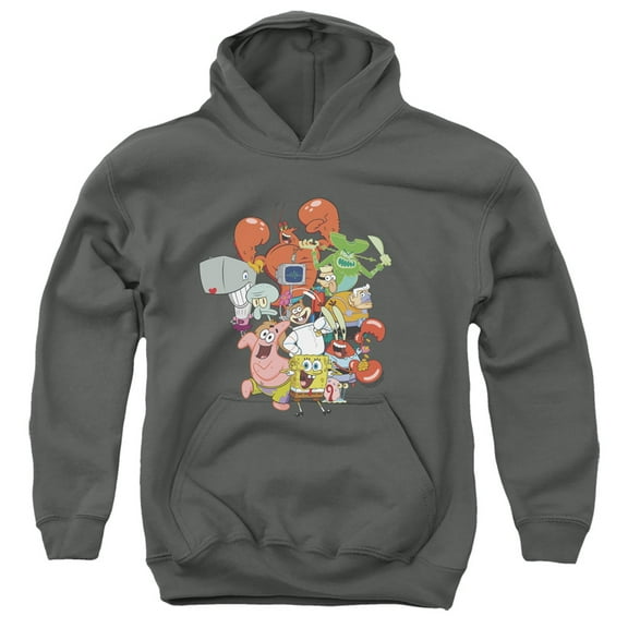 Spongebob The Whole Gang Unisex Youth Pull-Over Hoodie