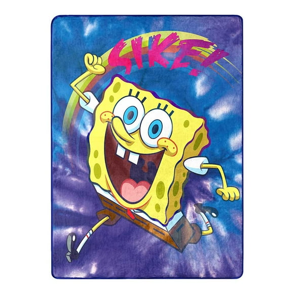 Spongebob Tie Dye Ready Silk Touch Throw Blanket
