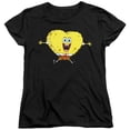thumbnail image 1 of Spongebob Valentine's Day Heart-Shaped Sponge Women's T Shirt, 1 of 5