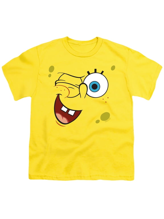 Spongebob Winking Face Unisex Youth T Shirt