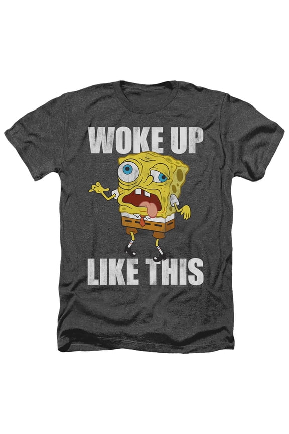 Spongebob Woke Up Like This Meme Unisex Adult Heather T Shirt
