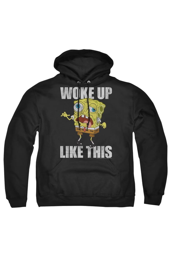 Spongebob Woke Up Like This Meme Unisex Adult Pull-Over Hoodie
