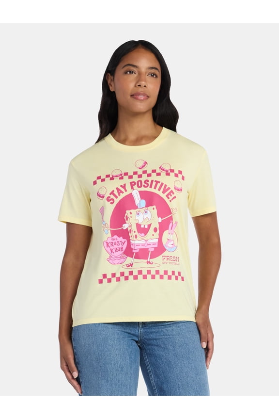 Women's Graphic Tee with Short Sleeves, Sizes XXS-XXL