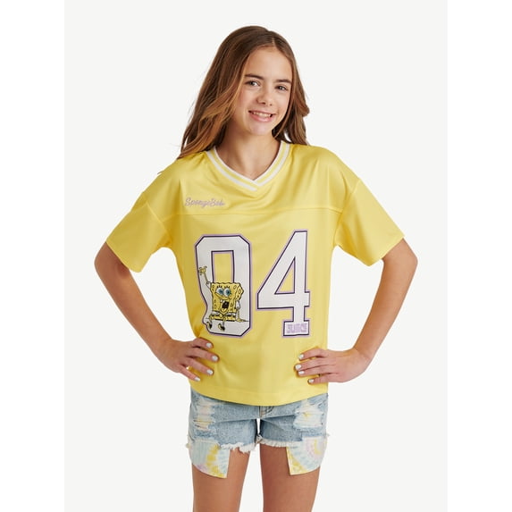 Spongebob X Justice Girls Oversized Jersey, Sizes XS - XLP