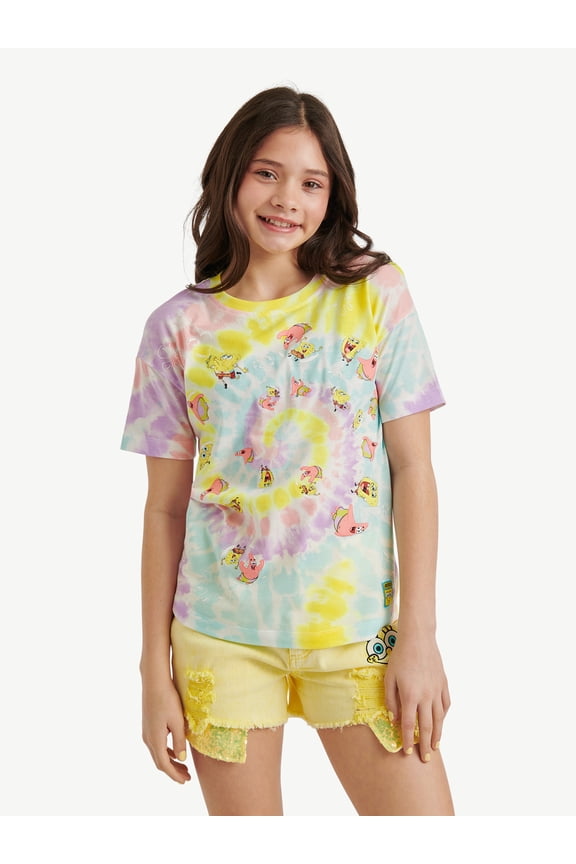 Spongebob X Justice Girls Oversized Tee, Sizes XS - XLP