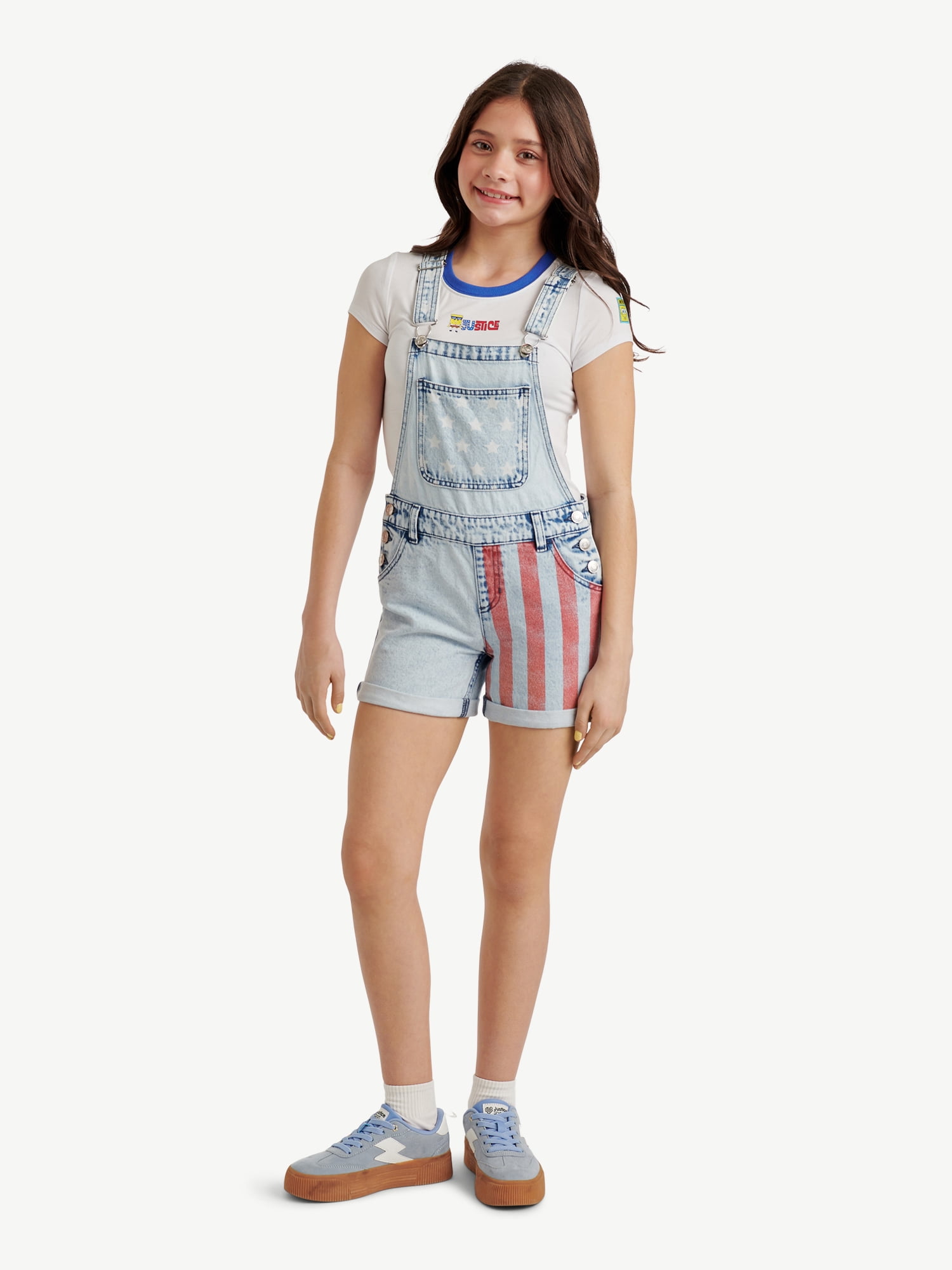 Spongebob X Justice Girls Americana Shortall, Sizes 6-18, Plus