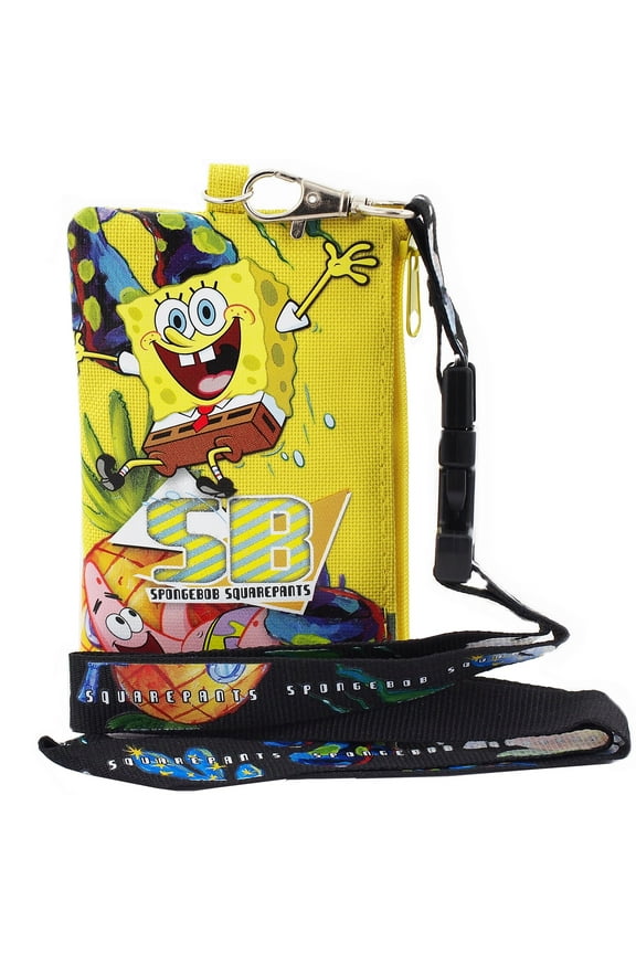 Spongebob Yellow Lanyard with Detachable Coin Purse