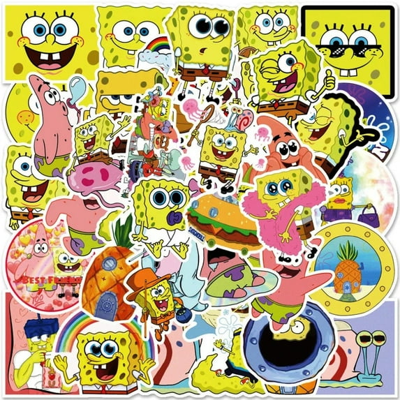 Spongebob and Friends Cartoon Themed Set of 50 Sticker Decals