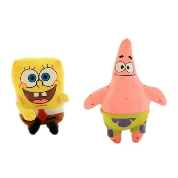 Spongebob and Patrick 7.5 Inch Tall Plush Toy Figure Set of 2