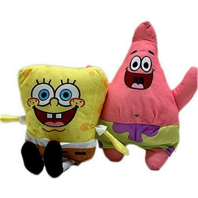 Spongebob and Patrick Stuffed Figure 6" Plush Doll Toy Set - Walmart.com