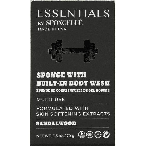ESSENTIALS BY SPONGELLE - MENS BODY BUFFER - SANDALWOOD