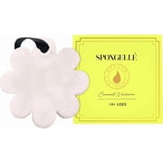 SPONGELL  Flower Shower Body Wash Infused Buffer Soap Sponge Body Scrubber, Coconut Verbena, 3 oz
