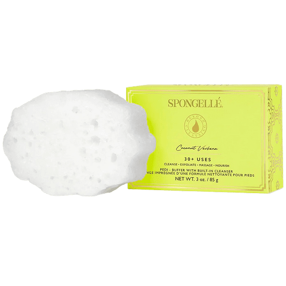Spongelle Pedi-Buffer with Built-In Cleanser - Coconut Verbana
