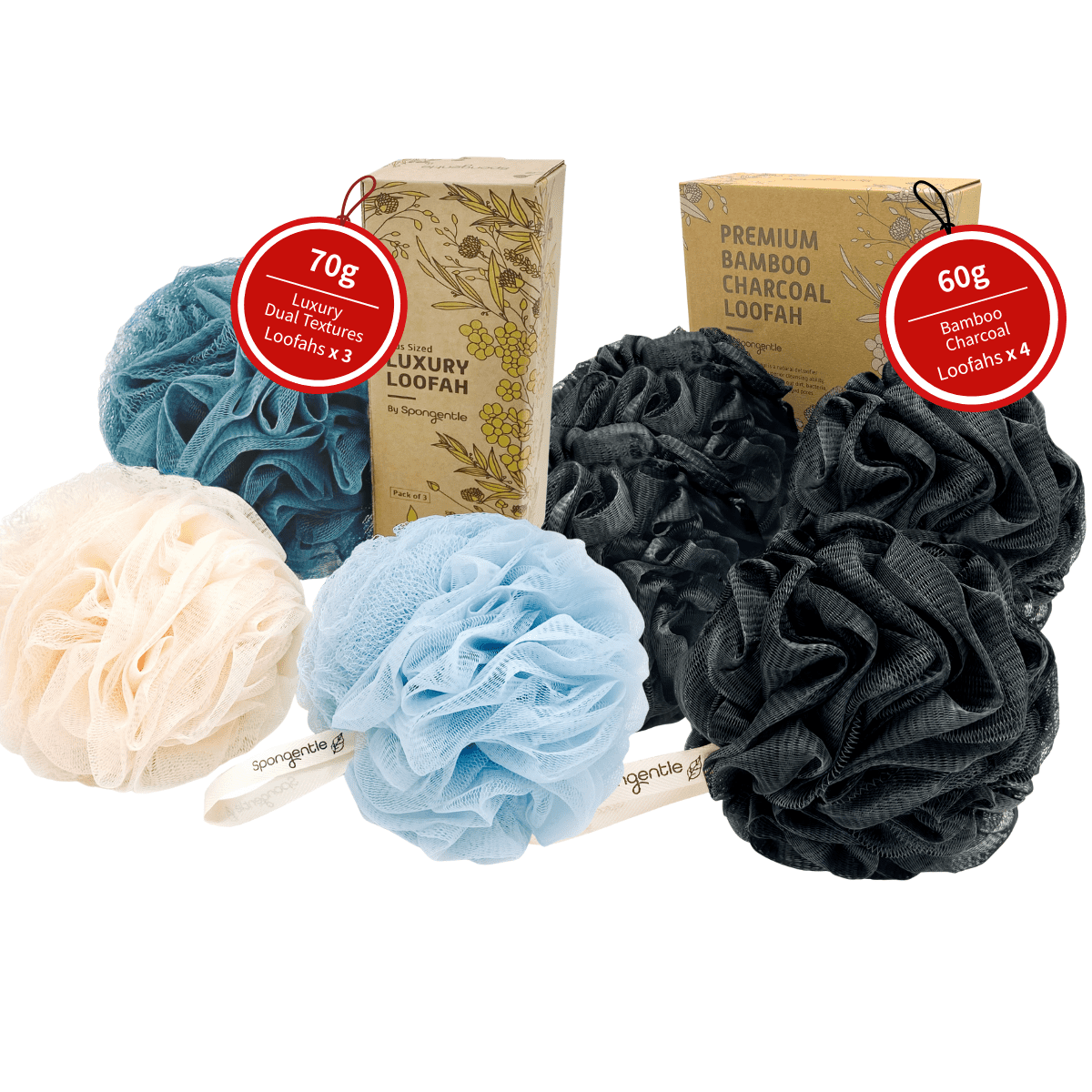 6) Bamboo Charcoal+Premium Dual Textures Large