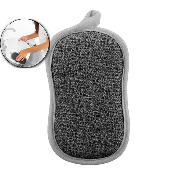 Sponges Kitchen Dish Sponge for Washing Dishes, All-Purpose, Non Scratch, Rough Scrubber Side for Non-Stick Cookware, Soft Microfiber Scrub Side for Dishes