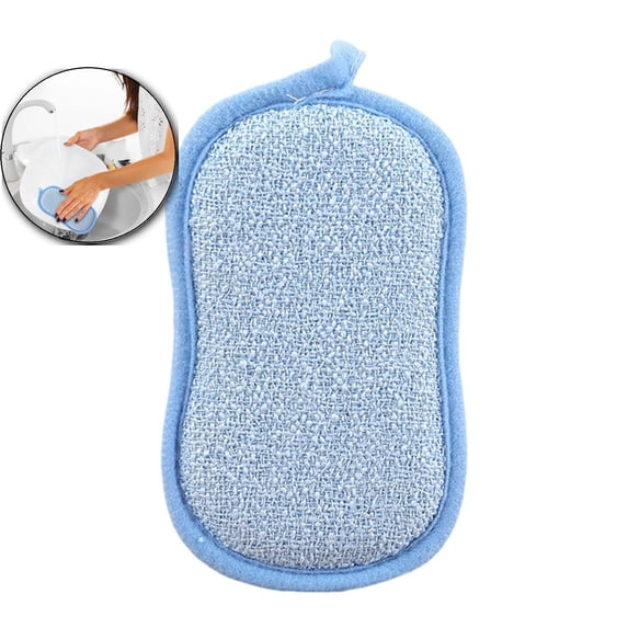 Sponges Kitchen Dish Sponge for Washing Dishes, All-Purpose, Non Scratch, Rough Scrubber Side for Non-Stick Cookware, Soft Microfiber Scrub Side for Dishes