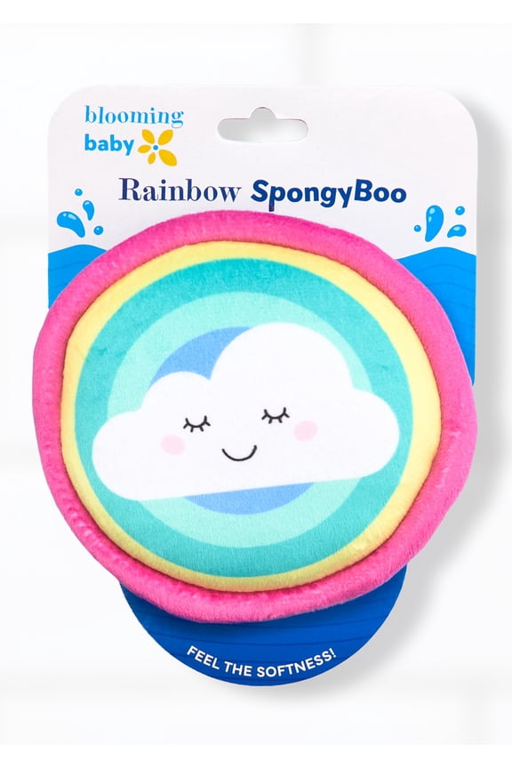 Spongy Boo Multi-Color Rainbow Bath Sponge for Kids - Soft, Gentle & Fun
