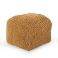 Spongy Microfiber Square Pouf, Yellow