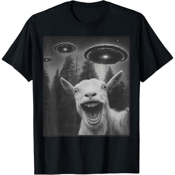 Sponsored Ad - Funny Goat Selfie Alien UFO Gifts for Men Women Teen Boy ...