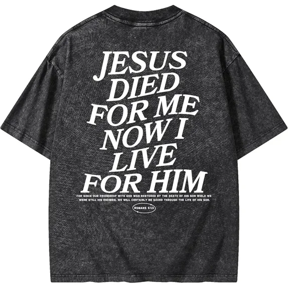 Sponsored Ad - Graphic Tees Summer Novelty Women Men Cotton Oversized Letter Element with Cross Christian Washed T-Shirt
