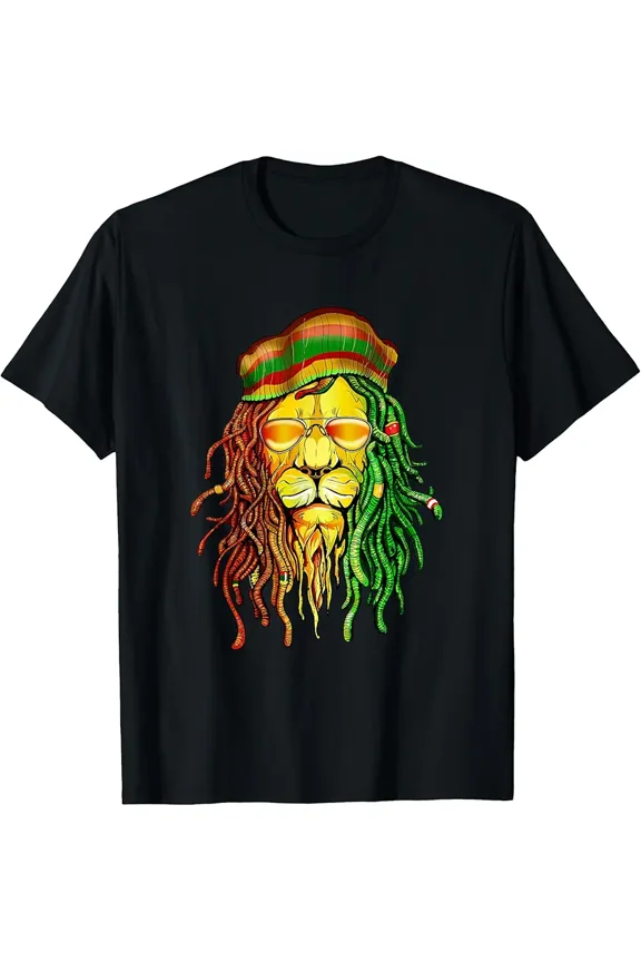 Sponsored Ad - Reggae Music Lovers Tshirt, Jamaican Lion t-Shirt T-Shirt