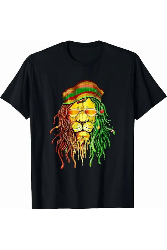 Sponsored Ad - Reggae Music Lovers Tshirt, Jamaican Lion t-Shirt T-Shirt